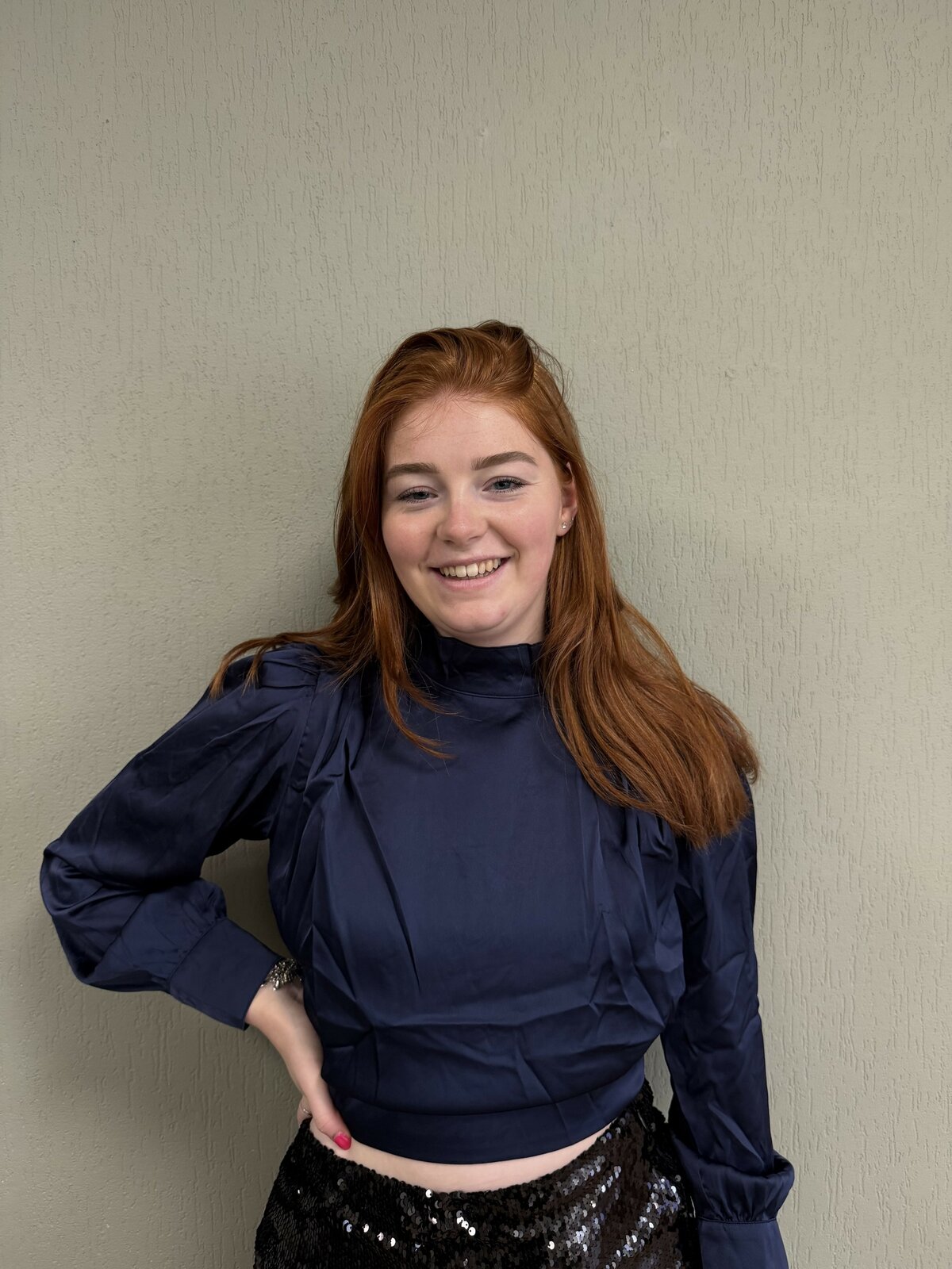 Zara blouse navy blue