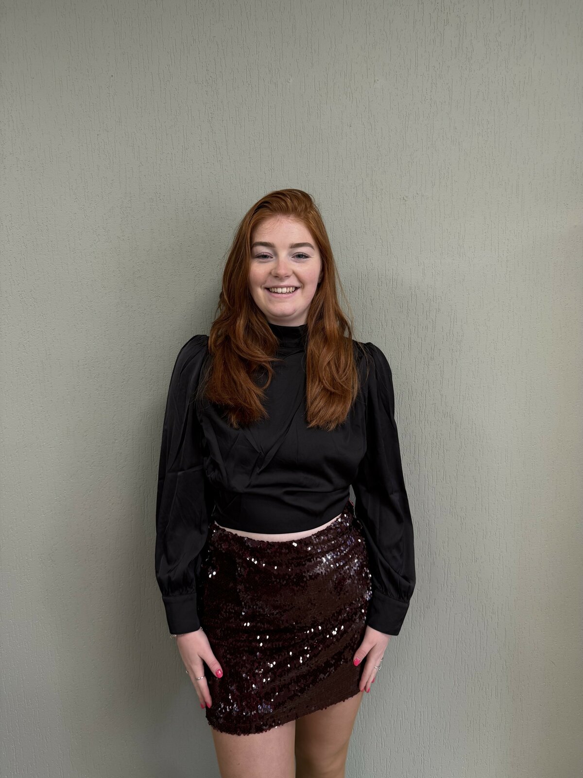 Noé glitter rok bordeaux