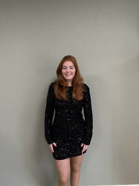 Jazz glitter jurk zwart