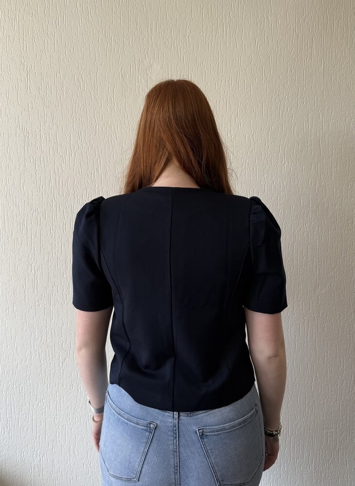 Mae blazer top navy Blue