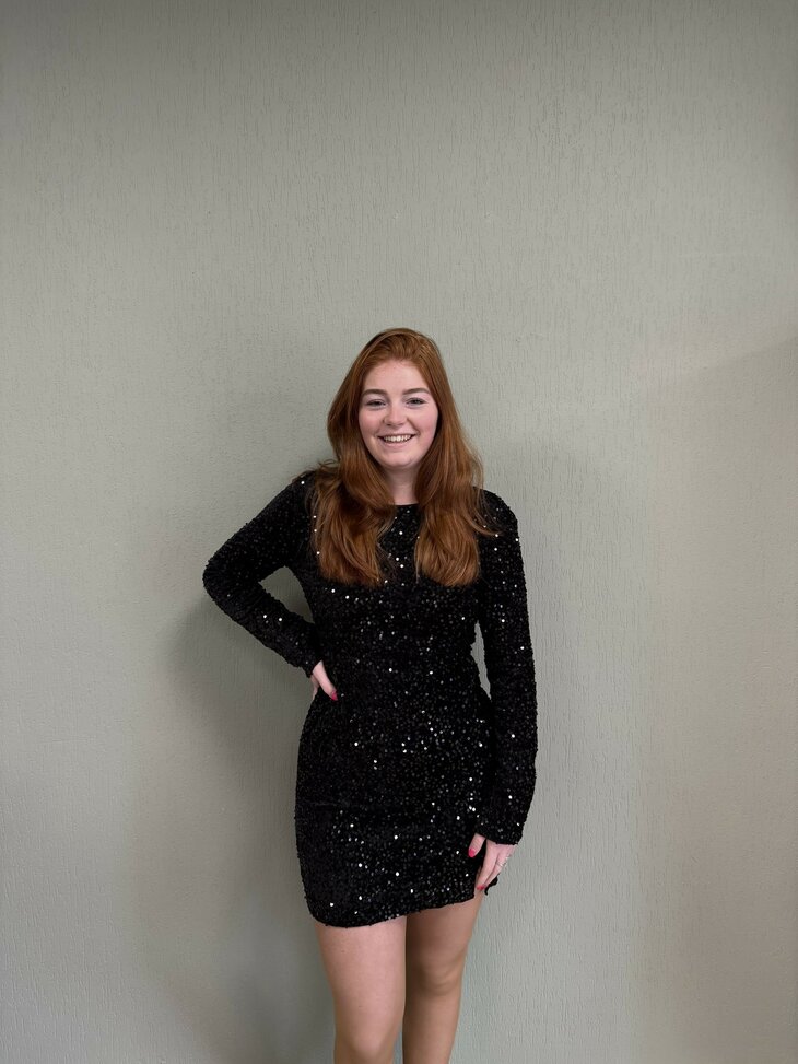 Jazz glitter jurk zwart