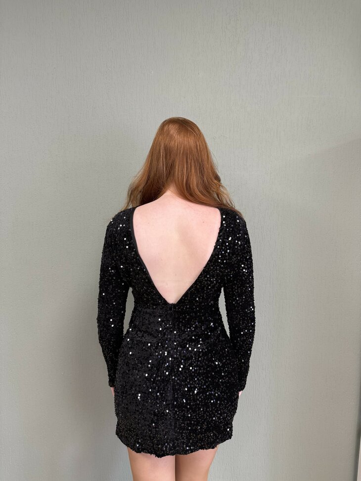 Jazz glitter jurk zwart